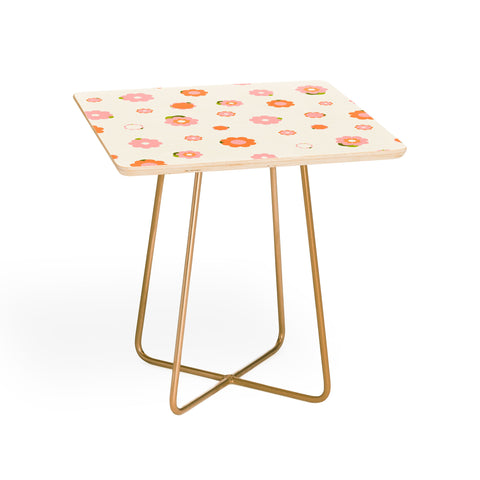 marufemia Sweet peach pink and orange Side Table
