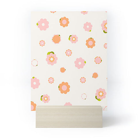 marufemia Sweet peach pink and orange Mini Art Print