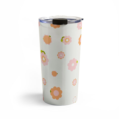 marufemia Sweet peach pink and orange Travel Mug
