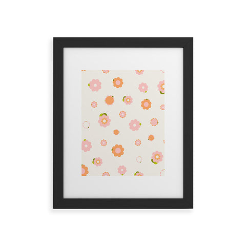 marufemia Sweet peach pink and orange Framed Art Print
