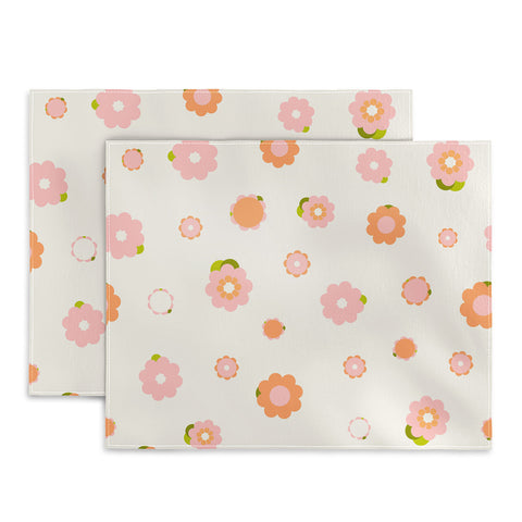 marufemia Sweet peach pink and orange Placemat