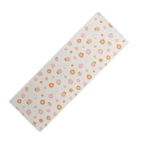 marufemia Sweet peach pink and orange Yoga Mat
