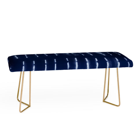 marufemia White stripes over blue shibori Bench