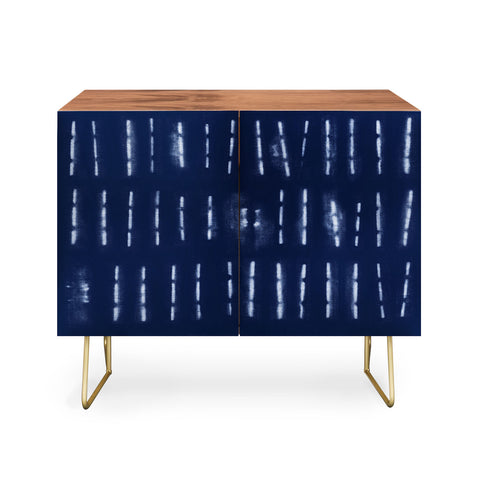 marufemia White stripes over blue shibori Credenza