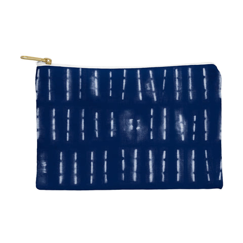 marufemia White stripes over blue shibori Pouch