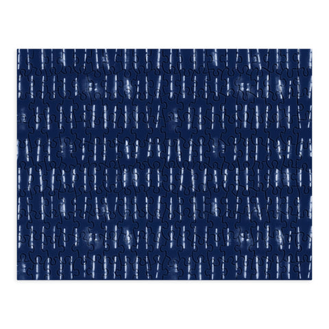 marufemia White stripes over blue shibori Puzzle