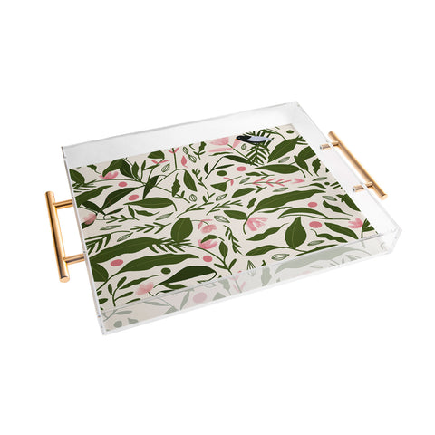 mary joak Aanu the plant lady Acrylic Tray