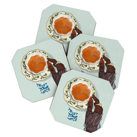 mary joak Happy Hour IV Coaster Set