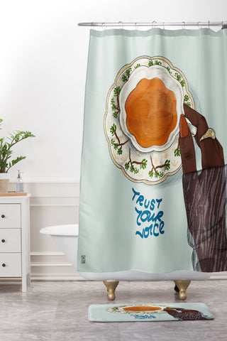 mary joak Happy Hour IV Shower Curtain And Mat