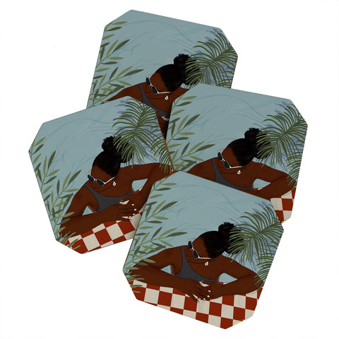 mary joak Pool Body Coaster Set