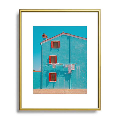 Matias Alonso Revelli Burano azul Metal Framed Art Print