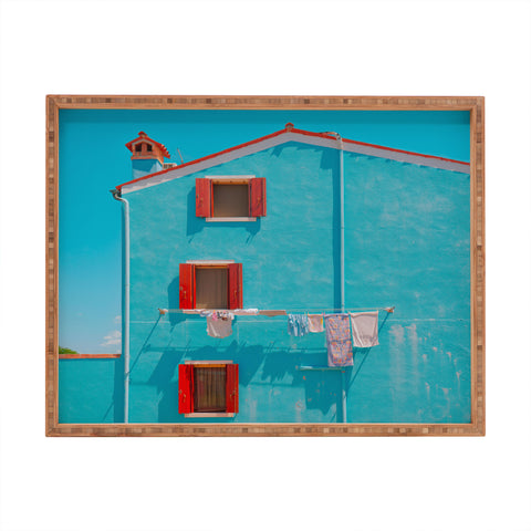 Matias Alonso Revelli Burano azul Rectangular Tray