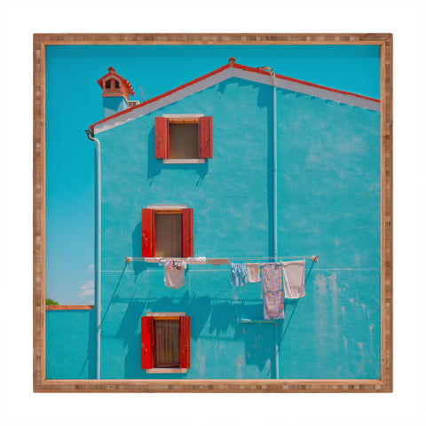Matias Alonso Revelli Burano azul Square Tray