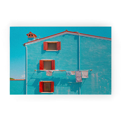 Matias Alonso Revelli Burano azul Welcome Mat