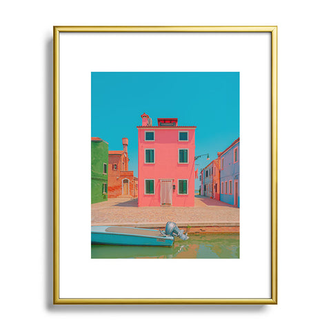 Matias Alonso Revelli Burano rosa Metal Framed Art Print