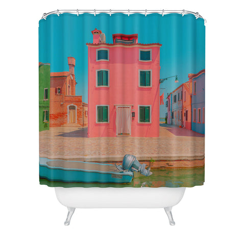 Matias Alonso Revelli Burano rosa Shower Curtain