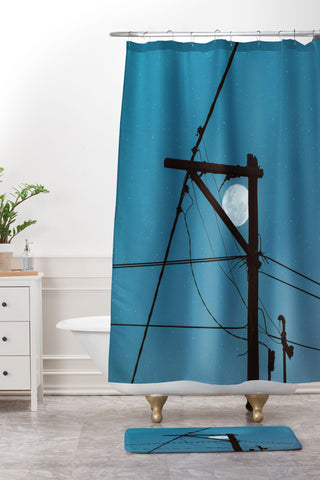 Matias Alonso Revelli looking Shower Curtain And Mat