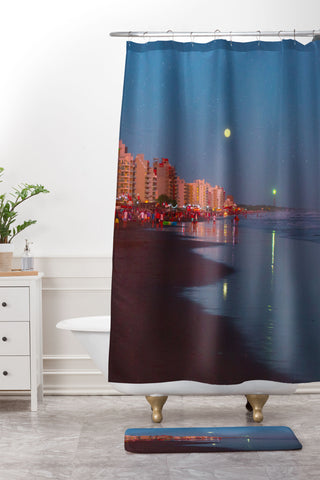 Matias Alonso Revelli Monte Hermoso Shower Curtain And Mat
