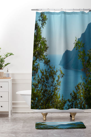 Matias Alonso Revelli Monterosso al Mare Shower Curtain And Mat