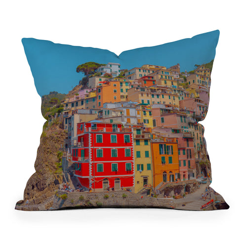 Matias Alonso Revelli Riomaggiore Outdoor Throw Pillow