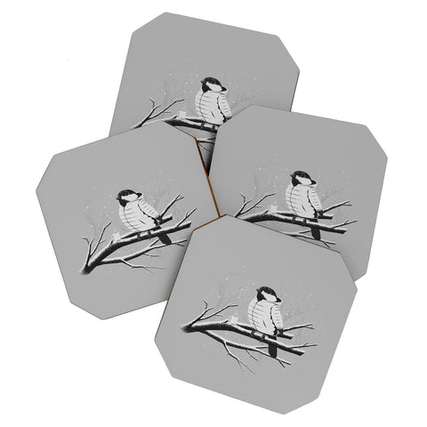 Matt Leyen North For The Winter Grey Coaster Set