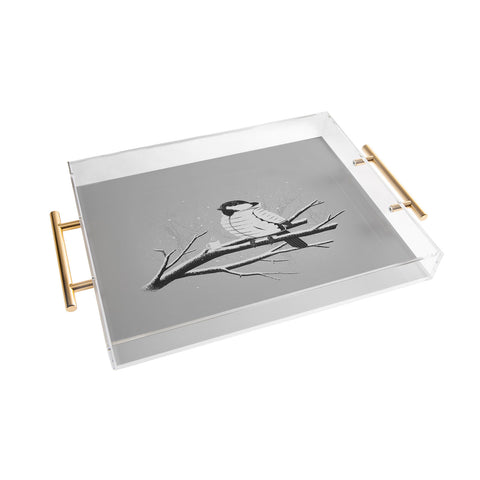 Matt Leyen North For The Winter Grey Acrylic Tray