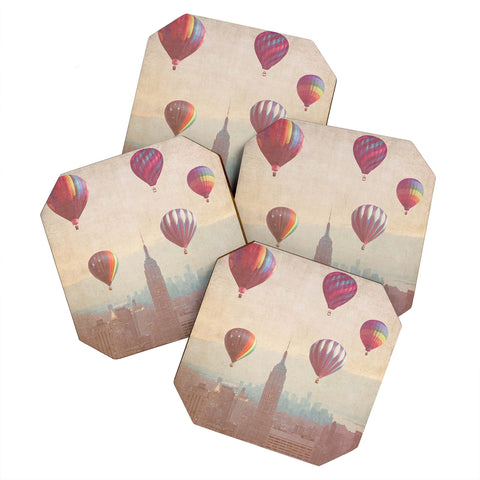 Maybe Sparrow Photography Balloons Over Midtown Coaster Set