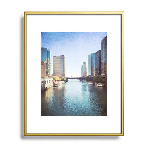 Maybe Sparrow Photography Chicago River Metal Framed Art Print