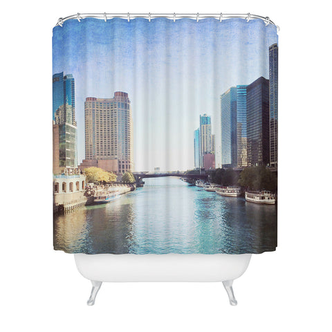 Maybe Sparrow Photography Chicago River Shower Curtain