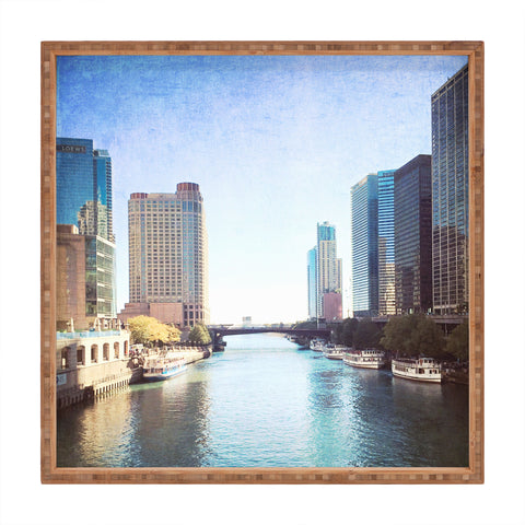 Maybe Sparrow Photography Chicago River Square Tray