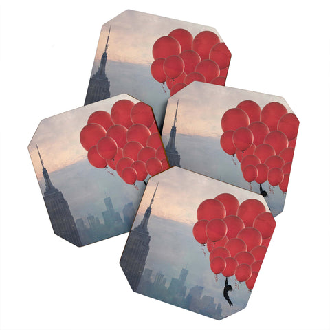 Maybe Sparrow Photography Floating Over The City Coaster Set