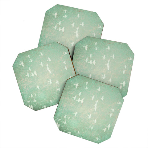 Maybe Sparrow Photography Flying At Dusk Coaster Set