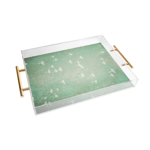 Maybe Sparrow Photography Flying At Dusk Acrylic Tray