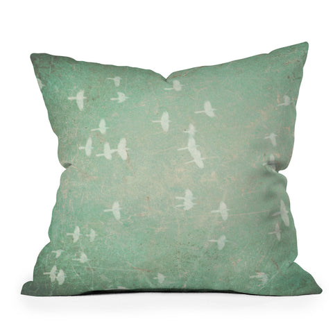 Maybe Sparrow Photography Flying At Dusk Outdoor Throw Pillow