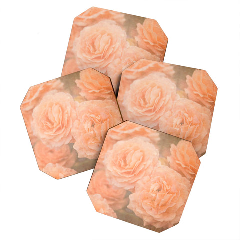 Maybe Sparrow Photography Orange Floral Crush Coaster Set