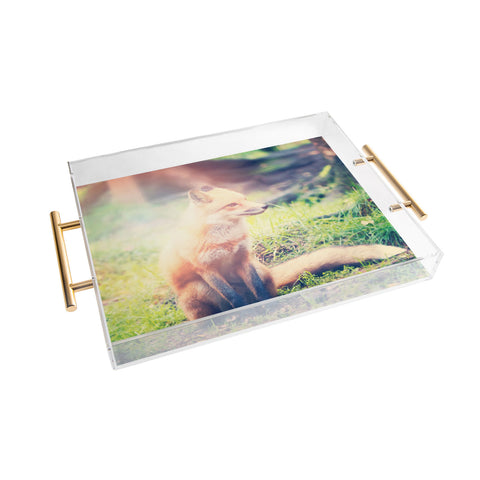 Maybe Sparrow Photography Sunny Fox Acrylic Tray
