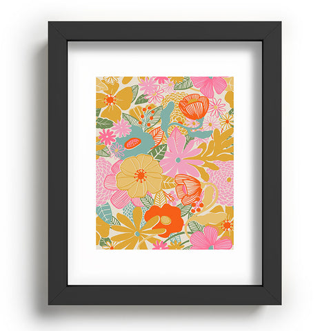 Megan Galante 60s Retro Floral Recessed Framing Rectangle