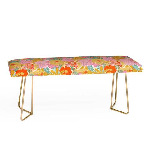 Megan Galante 60s Retro Floral Bench