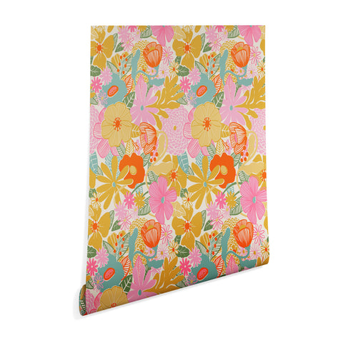 Megan Galante 60s Retro Floral Wallpaper