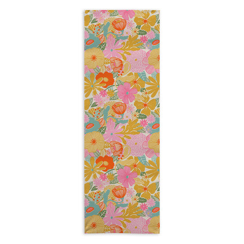 Megan Galante 60s Retro Floral Yoga Towel