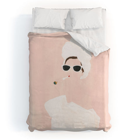 Megan Galante Beauty routine Duvet Cover