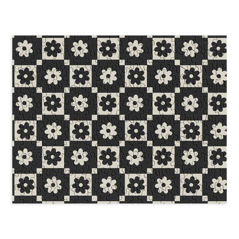 Megan Galante Checkered Daisy Black ink Puzzle