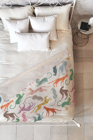 Megan Galante Cheetah Poster Fleece Throw Blanket