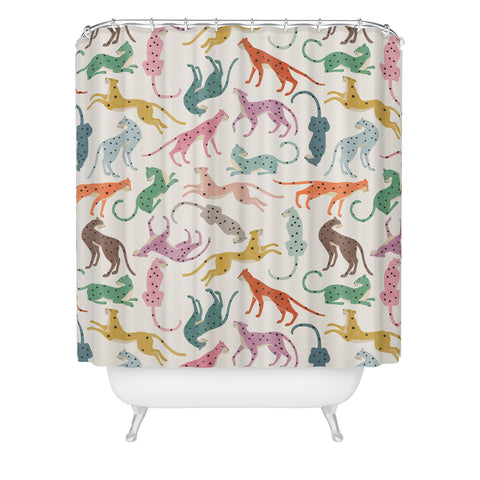Megan Galante Cheetah Poster Shower Curtain