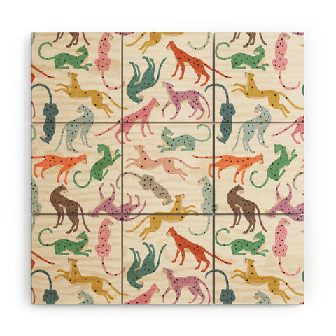 Megan Galante Cheetah Poster Wood Wall Mural