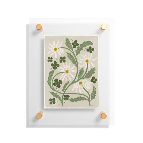 Megan Galante Clover Daisy Floral Floating Acrylic Print