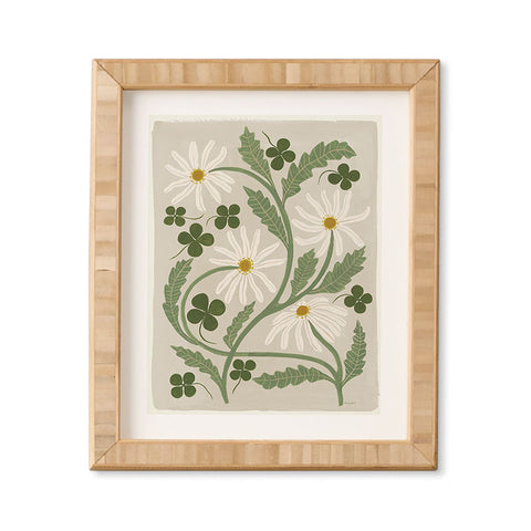 Megan Galante Clover Daisy Floral Framed Wall Art