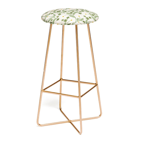 Megan Galante Clover Daisy Floral Bar Stool