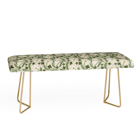 Megan Galante Clover Daisy Floral Bench