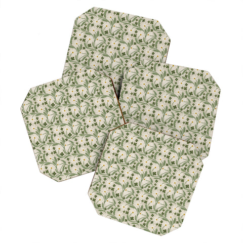 Megan Galante Clover Daisy Floral Coaster Set